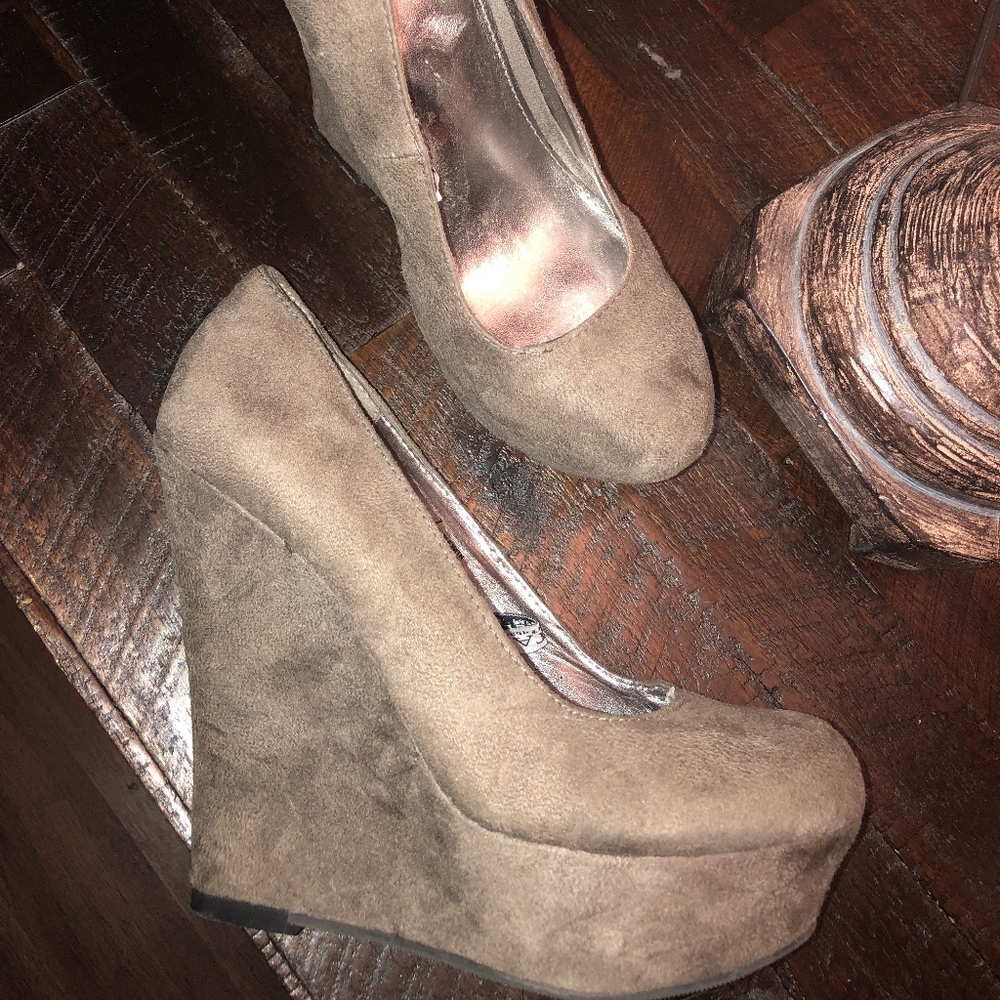 Suede Wedges